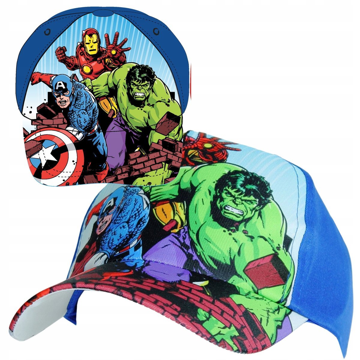 CZAPKA CHŁOPIĘCA Z DASZKIEM AVENGERS BEJSBOLÓWKA dziecięca 56 cm + 9 LAT