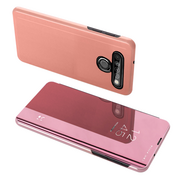 Etui i futerały do telefonów - Clear View Case futerał etui z klapką LG K61 różowy - miniaturka - grafika 1