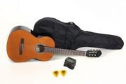 Gitary klasyczne - Gewa pure pure Konzertgitarre BASIC SET 4/4 walnussfarbig, mit Tasche, ClipTuner und 2 Plektren PS510180 - miniaturka - grafika 1