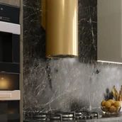 Akcesoria i części do okapów - Maan Elba W835 Złoty Połysk Przedłużka do okapu - miniaturka - grafika 1