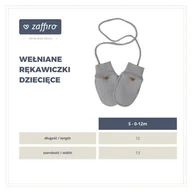 Akcesoria do fotelików - Zaffiro - Rękawiczki dziecięce Wełna premium 3-5 l Beige -U - miniaturka - grafika 1