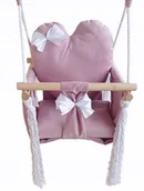 Place zabaw - HUŚTAWKA DLA DZIECI Serce kolor RÓŻOWY - miniaturka - grafika 1