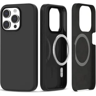 Etui silikonowe MagSafe do iPhone 15 Pro Matte Black - Etui i futerały do telefonów - miniaturka - grafika 1
