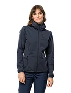 Kurtki damskie - Jack Wolfskin Damska kurtka z ochroną przed wiatrem, niebieski (Night Blue), L - miniaturka - grafika 1