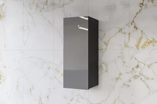 Szafka wisząca Helio 08 - czarny / szare szkło - Szafki do salonu - miniaturka - grafika 4