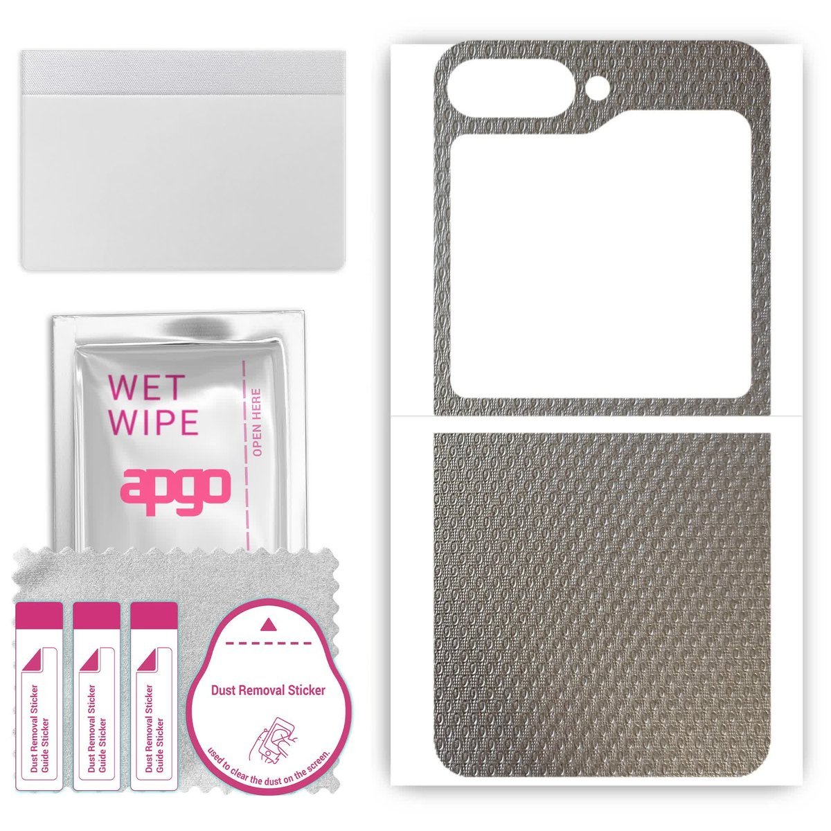 Folia naklejka skórka strukturalna na TYŁ do Samsung Galaxy Z Flip 6 - Aluminium krople - apgo SKINS