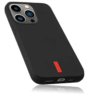 mumbi Etui kompatybilne z iPhone 13 Pro, etui ochronne, etui na telefon komórkowy, czarne z czerwonymi paskami - Etui i futerały do telefonów - miniaturka - grafika 1