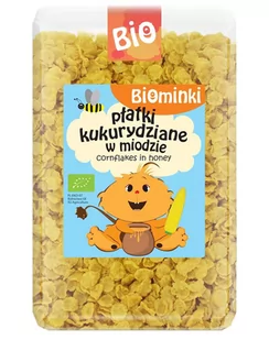 Płatki Kukurydziane w Miodzie BIO 500g - Biominki - Dodatki do kaszek - miniaturka - grafika 1