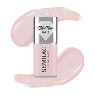 Żele do paznokci - Semilac Baza do lakierów hybrydowych Skin Tone Cover Base, Glitter Beige - miniaturka - grafika 1