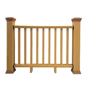 Balustrady i akcesoria - Balustrada kompozytowa Dąb Jasny 157 x 113 cm (2 słupki) - miniaturka - grafika 1