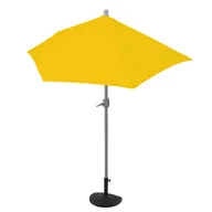 Parasole ogrodowe - Parasol półokrągły Parla, parasol balkonowy, UV 50+ poliester/aluminium 3 kg ~ 270 cm żółty z podstawą - miniaturka - grafika 1