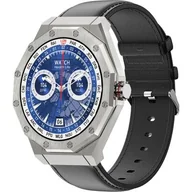 Smartwatch - Kiano Watch Elegance Black srebrna koperta - miniaturka - grafika 1