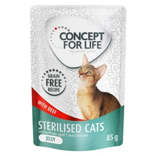 Concept for Life Sterilised Cats w galarecie, wołowina - bez zbóż - 12 x 85 g - Mokra karma dla kotów - miniaturka - grafika 2