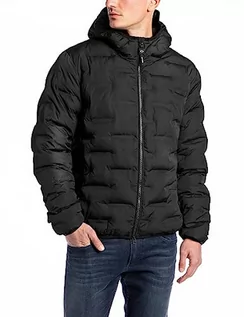 Kurtki męskie - Replay Męska kurtka zimowa z kapturem, Black 098, XL - grafika 1