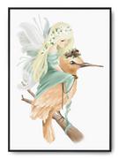 Plakaty - Plakat r 40x50 cm Pokój Dziecka Ptak Księżniczka - miniaturka - grafika 1