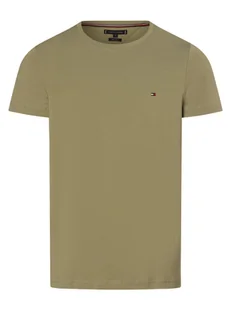 Tommy Hilfiger T-shirt męski Mężczyźni Dżersej zielony jednolity, S - Koszulki męskie - miniaturka - grafika 1