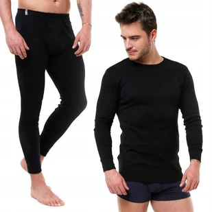 ﻿Komplet termoaktywny męski koszulka i kalesony Bawełna MORAJ - XL - Piżamy męskie - miniaturka - grafika 1