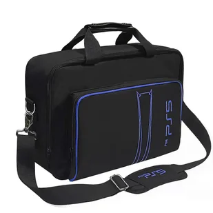 Futerał Torba podróżna Sony PS5 Torba do przechowywania Karty do gier Ochronna torba na ramię Wielobarwny Black/Blue - Torby podróżne - miniaturka - grafika 1