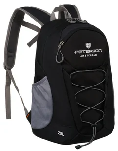 Turystyczny plecak Peterson sportowy trekkingowy górski lekki z gwizdkiem ratunkowym, czarny - Plecaki Turystyczny plecak Peterson sportowy trekkingowy górski lekki z gwizdkiem ratunkowym, czarny - Plecaki - miniaturka - grafika 1