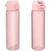 Butelki filtrujące - ION8 Różowa butelka na wodę z miarką motywacyjną 500 ml - miniaturka - grafika 1