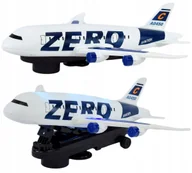 Samoloty i helikoptery - SAMOLOT PASAŻERSKI ZABAWKA JEŹDZI ŚWIECI DŹWIĘKI DLA DZIECI NA BATERIE - miniaturka - grafika 1