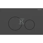 Stelaże i zestawy podtynkowe do WC - Przycisk uruchamiający Geberit Sigma40, przedni, stal nierdzewna czarny, okrągły - miniaturka - grafika 1