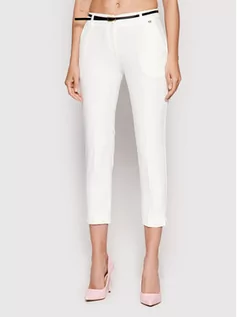 Spodnie damskie - Rinascimento Spodnie materiałowe CFC0107827003 Biały Regular Fit - grafika 1