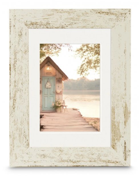 Ramka Hama Cottage Altbiały 20x30 Kunstst. z passe-partout 193346