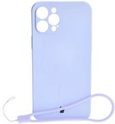 Etui i futerały do telefonów - Bizon Etui Case Silicone MagSafe do iPhone 12 Pro Max, jasnofioletowe - miniaturka - grafika 1