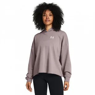 Damska bluza dresowa nierozpinana z kapturem Under Armour UA Rival Terry OS Hoodie - beżowa - UNDER ARMOUR - Bluzy sportowe damskie - miniaturka - grafika 1