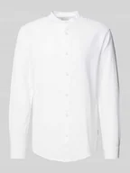 Koszule męskie - Koszula lniana o kroju slim fit ze stójką model ‘CAIDEN’ - miniaturka - grafika 1