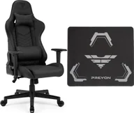 Fotele gamingowe - Fotel SENSE7 Spellcaster PU czarny + Podkładka PREYON Falcon - miniaturka - grafika 1