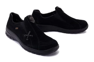 RIEKER L7171-00 black, półbuty/mokasyny damskie - Rieker - Mokasyny damskie - miniaturka - grafika 1