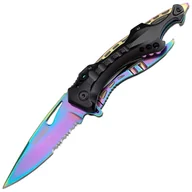 Noże - Nóż ratowniczy Master Cutlery Tac-Force Spring Assisted - Rainbow - miniaturka - grafika 1