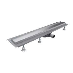 SCHEDPOL OLP80/ST-LOW Odpływ liniowy BASE-LOW z płaskim syfonem odpływ liniowy 80x8x7 - Odpływy liniowe - miniaturka - grafika 1