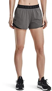 Under Armour Damskie szorty Play Up 3.0 Active szorty, oddychające szorty do biegania, Carbon Heather/Black, XXL - Spodenki damskie - miniaturka - grafika 1