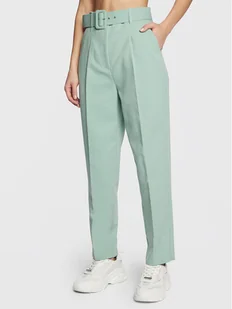 NAF NAF Spodnie materiałowe Egisele THNP36 Zielony Slim Fit - Spodnie damskie - miniaturka - grafika 1