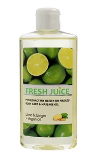 Fresh Juice Fresh Juice Lime & Ginger + Argan oil Pielęgnacyjny olejek do masażu 150ml - Olejki i świece do masażu - miniaturka - grafika 1