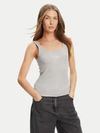 Koszulki i topy damskie - Guess Jeans Top W5YP35 KA0H1 Szary Regular Fit - miniaturka - grafika 1