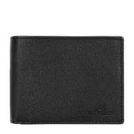 Portfele - Portfel męski skórzany o fakturze saffiano czarny - miniaturka - grafika 1