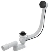 Korki do umywalek - Czarny przelew wannowy automatyczny 80 Excellent SIMPLE AREX.A65BL - miniaturka - grafika 1