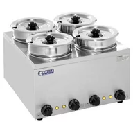 Inne urządzenia gastronomiczne - Royal Catering Stacja do zup - 4 x 2,75 l - 600 W RCBM-14-3500-R RCBM-14-3500-R - miniaturka - grafika 1