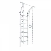 Wyposażenie sportowe i gimnastyczne - MAŁPISZON Drabinka gimnastyczna Kometa Next Lite biała 220 cm + lina + kółka + drążek - miniaturka - grafika 1