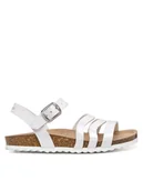 Buty dla dziewczynek - Geox Sandały J Adriel J558MF 000HH C1000 S Biały - miniaturka - grafika 1