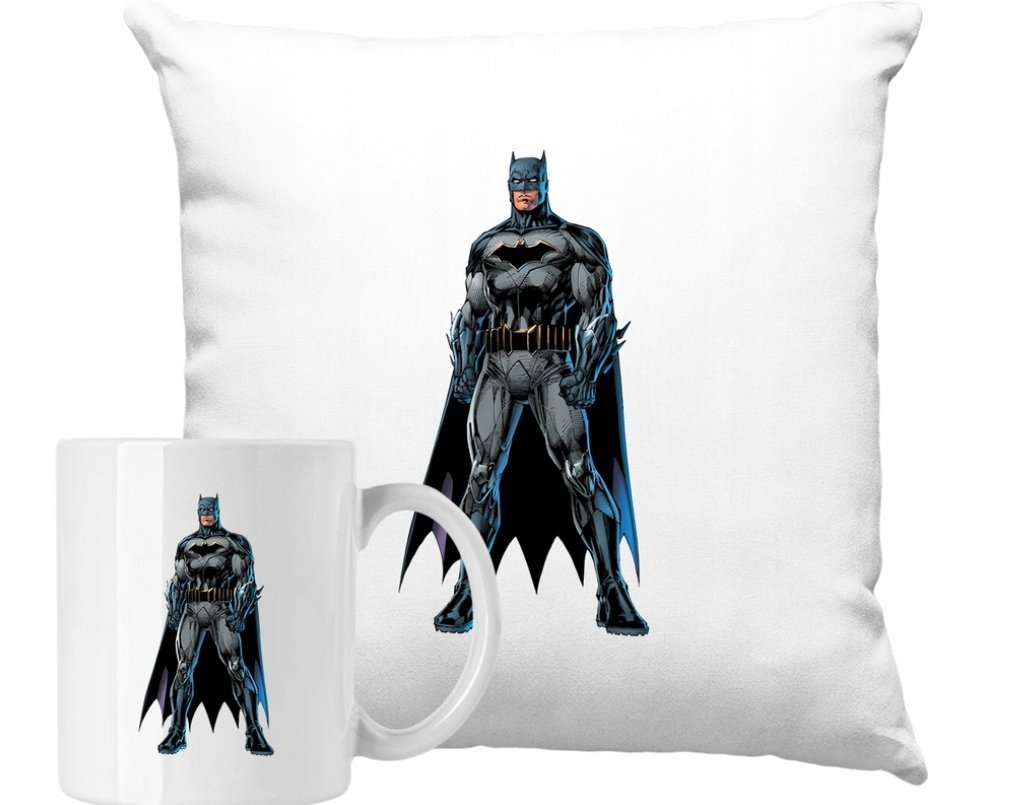 ZESTAW PODUSZKA + KUBEK Batman Pomysł Na Prezent +IMIĘ