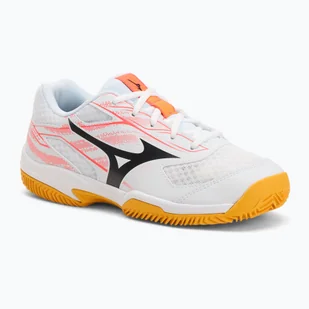 Buty do tenisa dziecięce Mizuno Break Shot 5 Jr CC white/calypso coral/citrus WYSYŁKA W 24H 30 DNI NA ZWROT - Buty sportowe męskie Buty do tenisa dziecięce Mizuno Break Shot 5 Jr CC white/calypso coral/citrus WYSYŁKA W 24H 30 DNI NA ZWROT - Buty sportowe męskie - miniaturka - grafika 1