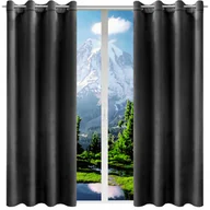 Zasłony - Zasłony gotowe WELUROWE 140x270 na kółkach gładkie KOMPLET welur velvet - miniaturka - grafika 1