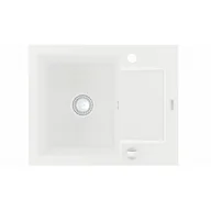 Zlewozmywaki - Mexen Enzo zlewozmywak granitowy 1-komorowy z krótkim ociekaczem 576 x 465 mm, biały - 6506571005-20 - miniaturka - grafika 1