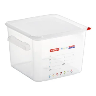 Pojemnik na produkty z polipropylenu z uchwytami 290x290x210 mm, 12 l ARAVEN, 11855 - Pojemniki kuchenne - miniaturka - grafika 1