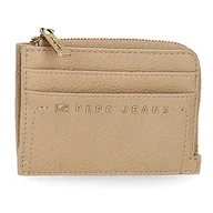 Portfele - Pepe Jeans Diane Etui na wizytówkę Beżowy 11,5x8x1,5 cm Skóra syntetyczna, Beis, Tarjetero, etui na karty - miniaturka - grafika 1